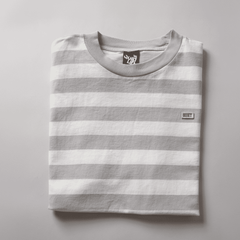 Stripe Boxy T - Grey / White