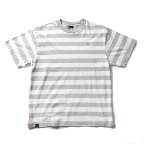 Stripe Boxy T - Grey / White