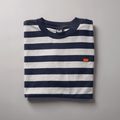 Stripe Boxy T - Blue / White